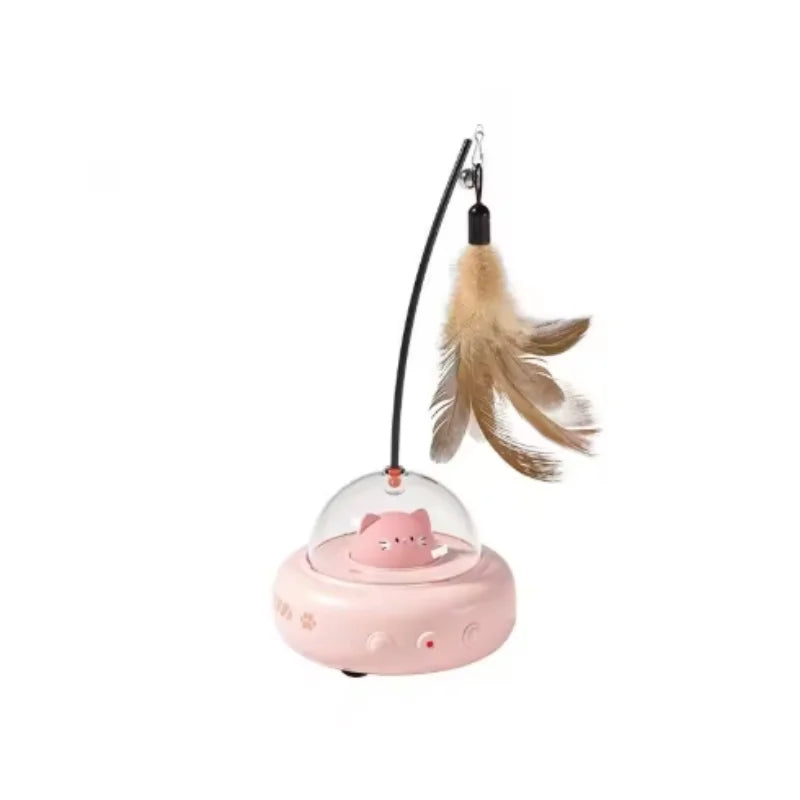 Electric Feather Wand Cat Toy | Auto-Rotating PawJoy USA
