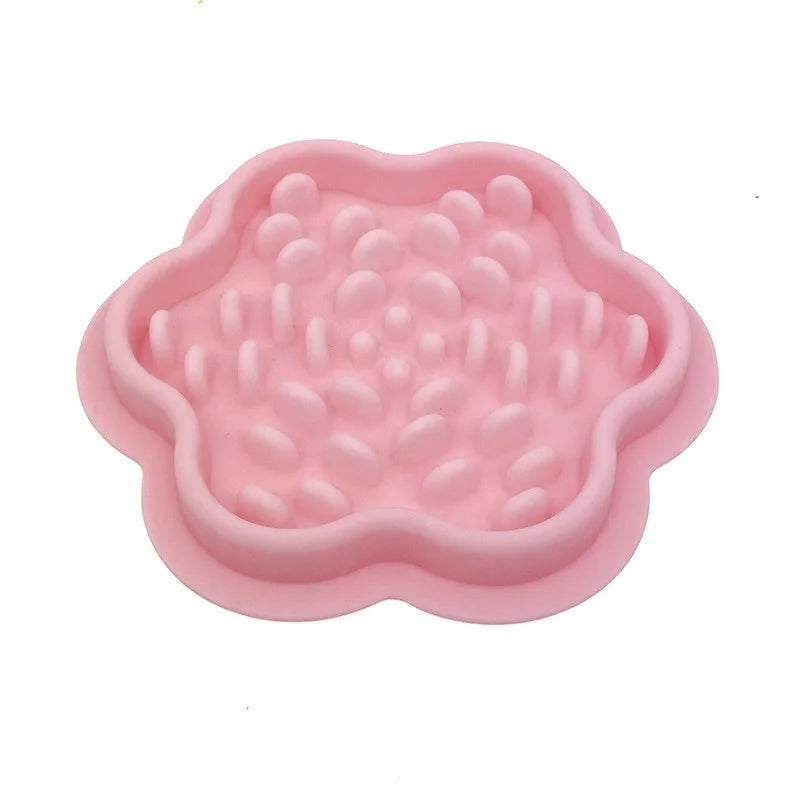 Non-Slip Silicone Mat Dog Cat Bowl Anti-Gulping Food Dispenser