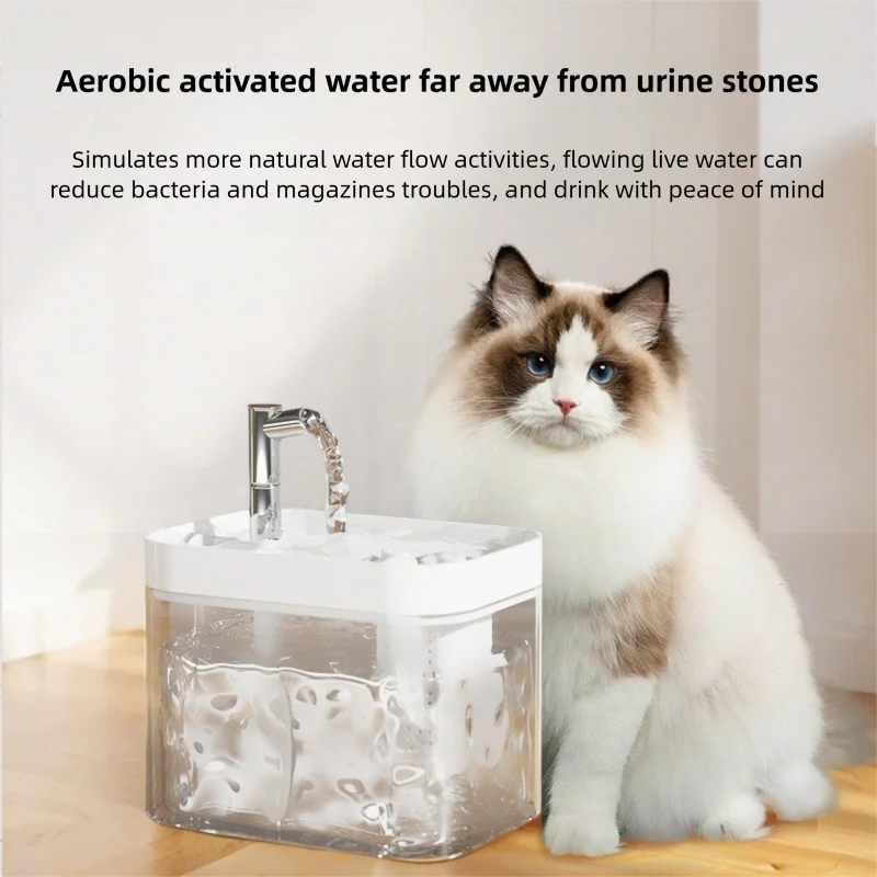 2.5L Gravity Pet Water Fountain | Self-Refilling Cat Dispenser USA