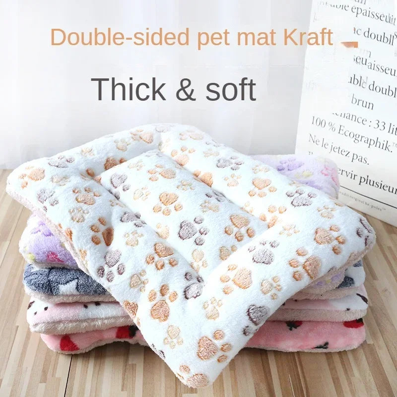Double-Sided Plush Pet Sleeping Mat for Cats Dogs