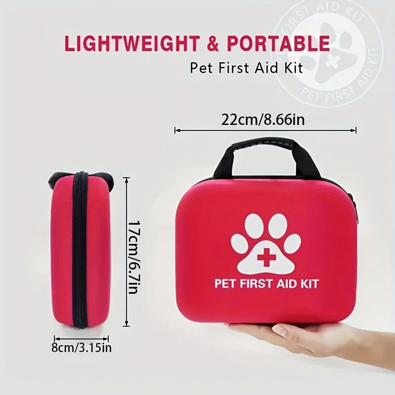 Compact Dog Cat Travel First Aid Kit Emergency Supplies Hiking Camping