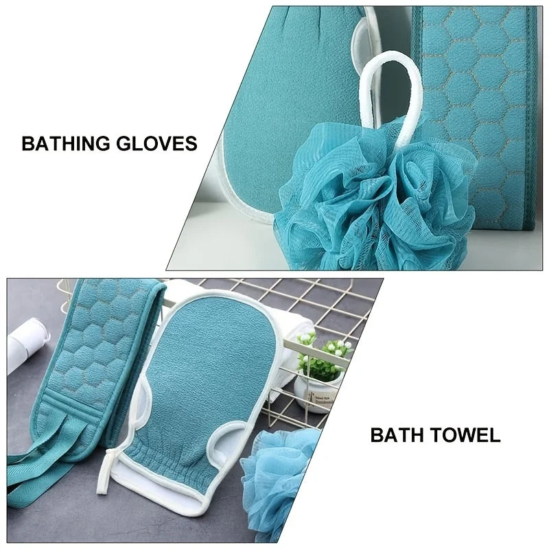 Korean Exfoliating Back Scrubber Bath Belt Towel Glove