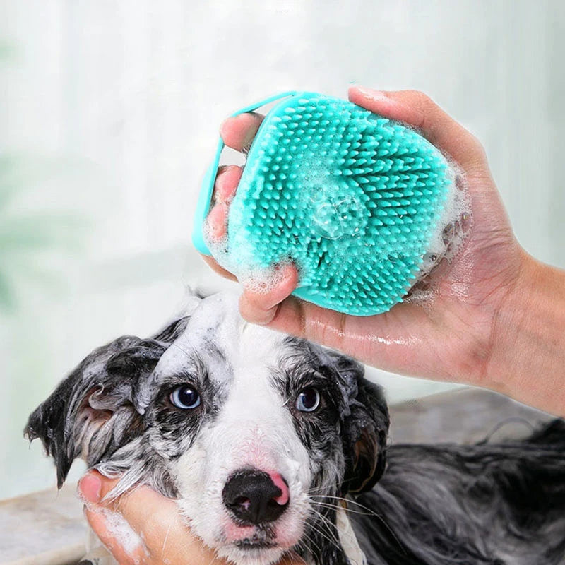 Pet Bathing Brush Soft Silicone Massager Shower Gel Comb Dog Cat Grooming