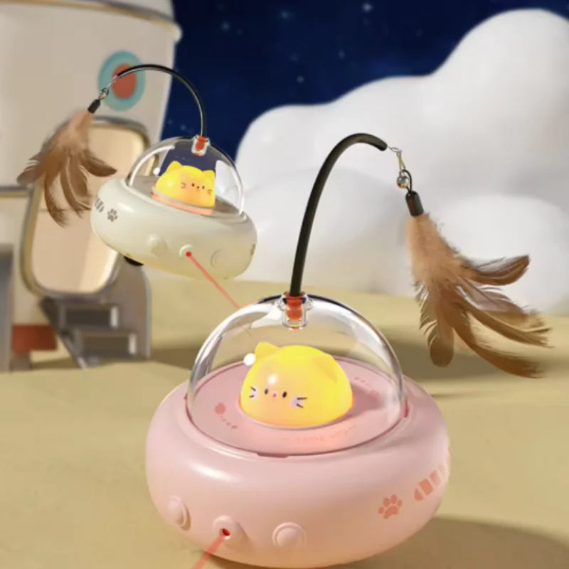 Electric Feather Wand Cat Toy | Auto-Rotating PawJoy USA