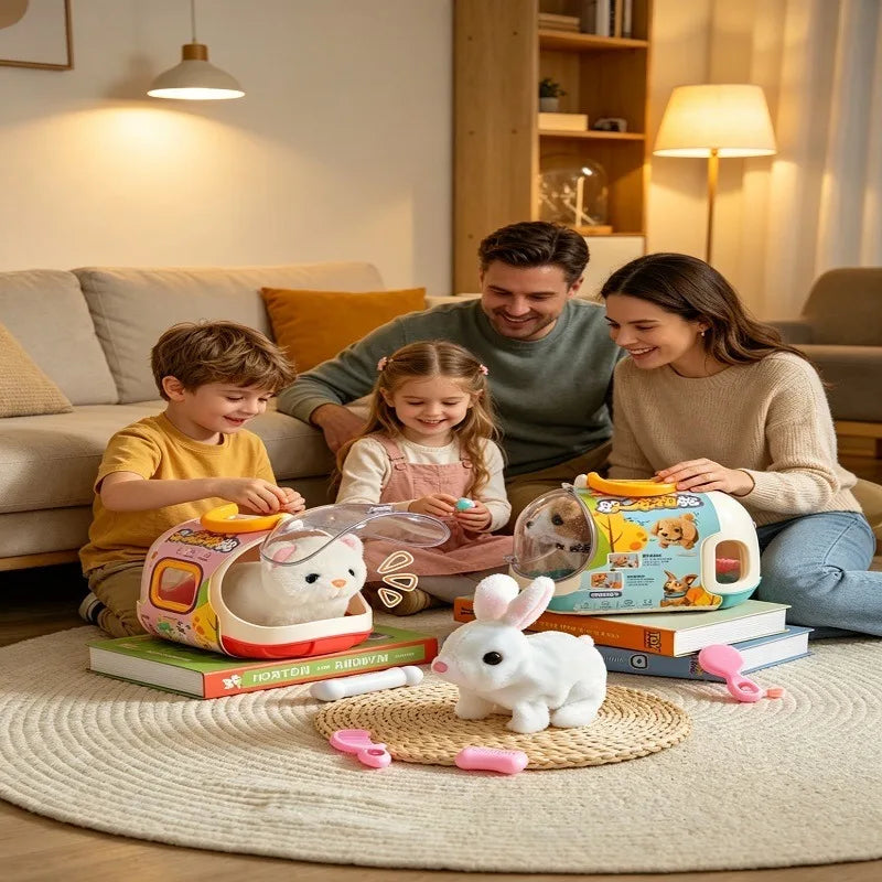 Electric Plush Animal Toy Set with Sound for Kids Boys Girls