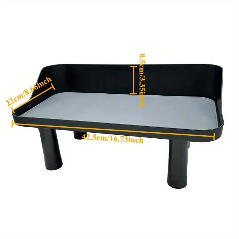 Adjustable Raised Dog Bowl Stand with Non-Slip Silicone Mat