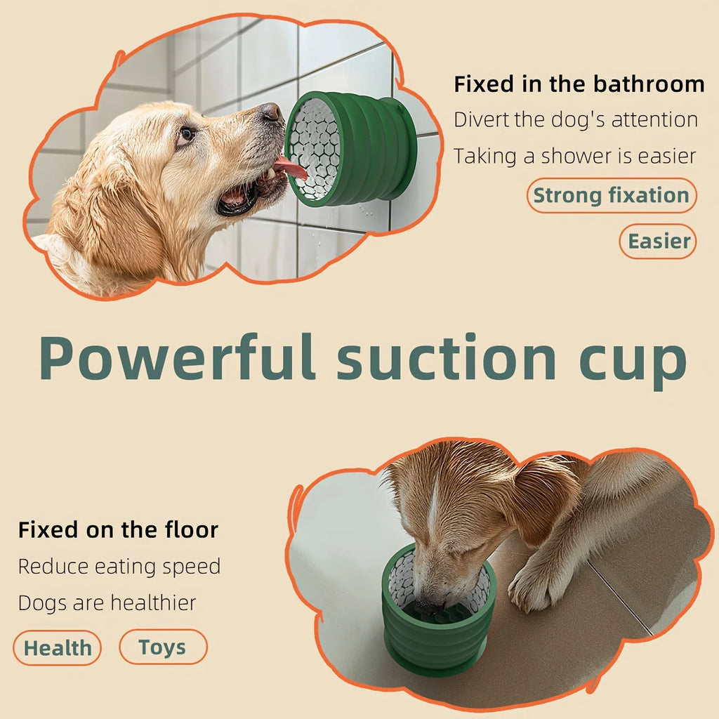 Silicone Slow Feeder Dog Bowl Suction Cup