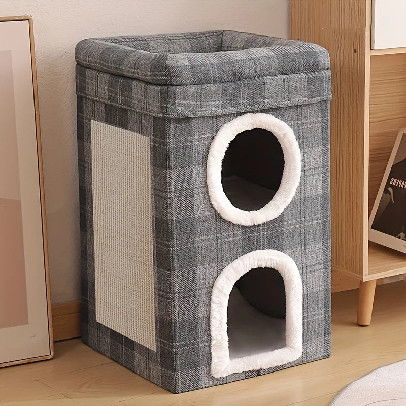Washable Foldable Cozy Cat Bed Nest Indoor Scratching Pad