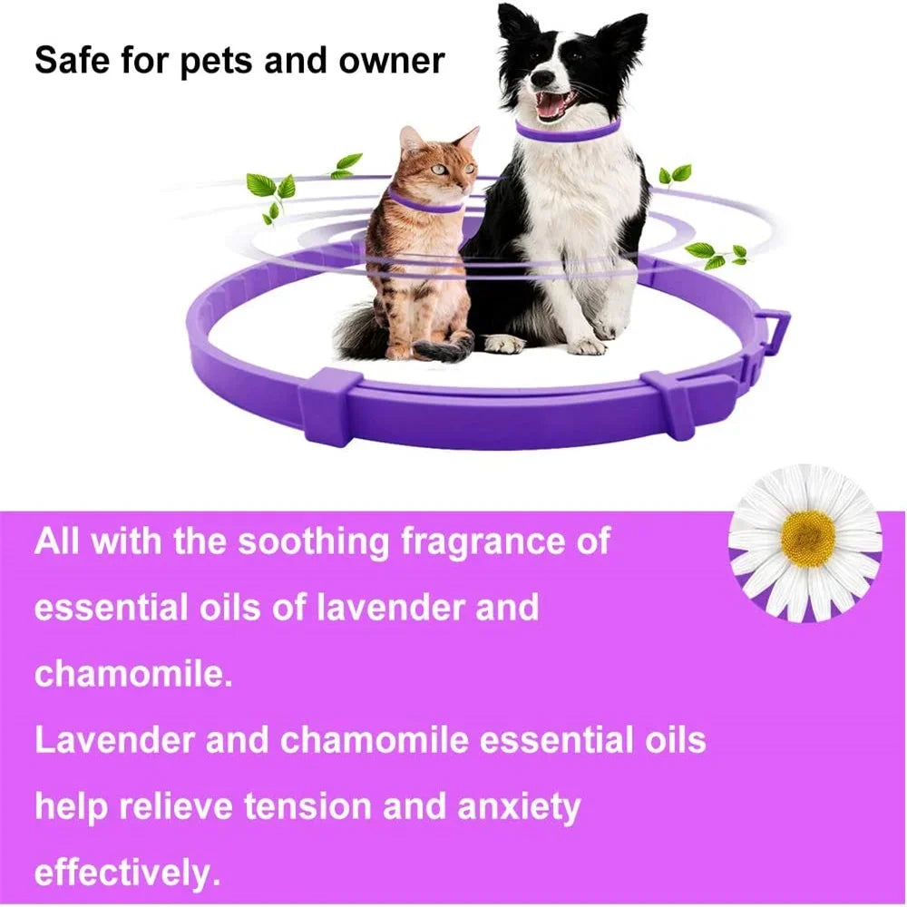 Pet Calming Collar For Cats Dogs Pheromone Adjustable