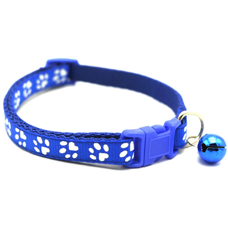 Adjustable Cat Collar Bell Necklace Kitten Puppy Colorful