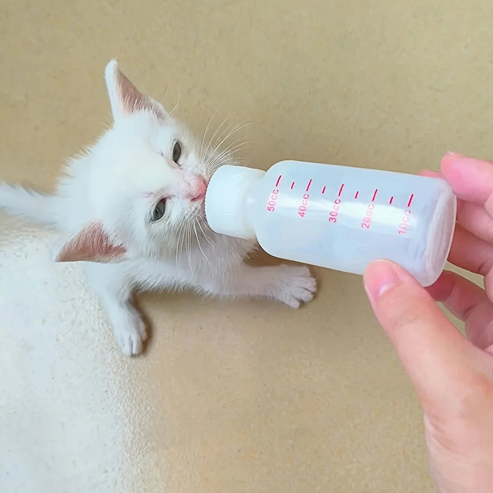 Newborn Pet Feeding Bottle Set — Soft Silicone with Storage Box