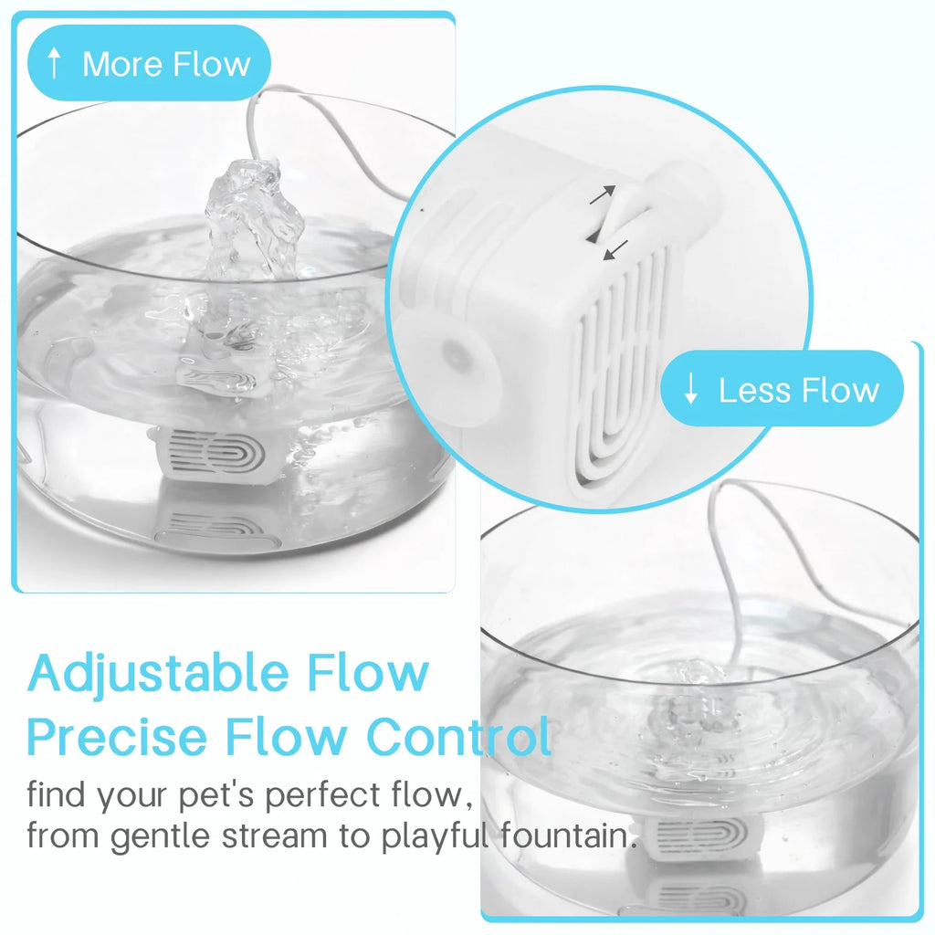 1.8L LED Cat Fountain | Glowing Pet Water Fountain USA