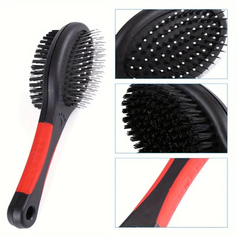 Double-Sided Dog Grooming Brush Pin Comb Shedding Dirt Removal