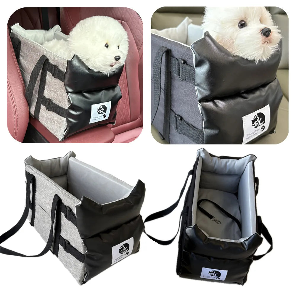 Portable Car Safety Pet Seat Small Medium Dogs Cats Travel Central Control Carrier Bed