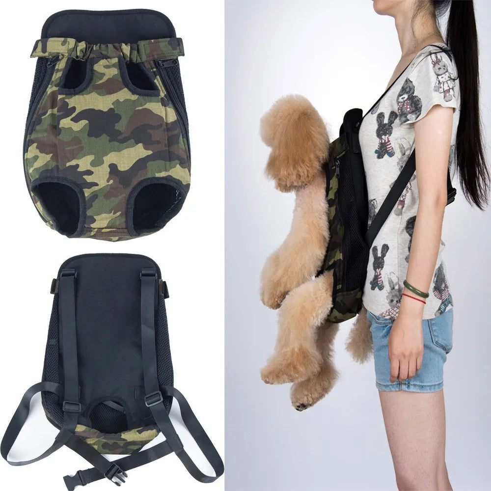 Breathable Camouflage Pet Backpack for Small Dogs Cats