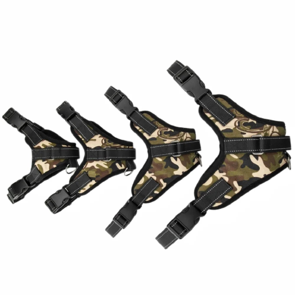 Padded Reflective Nylon Dog Harness All Sizes Husky | PawJoyKwT