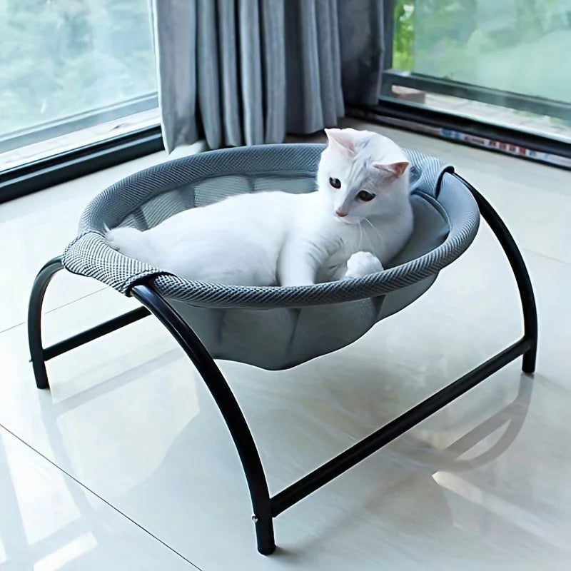 Free-Standing Cat Hammock Bed Detachable Breathable Indoor Pet Sleeping