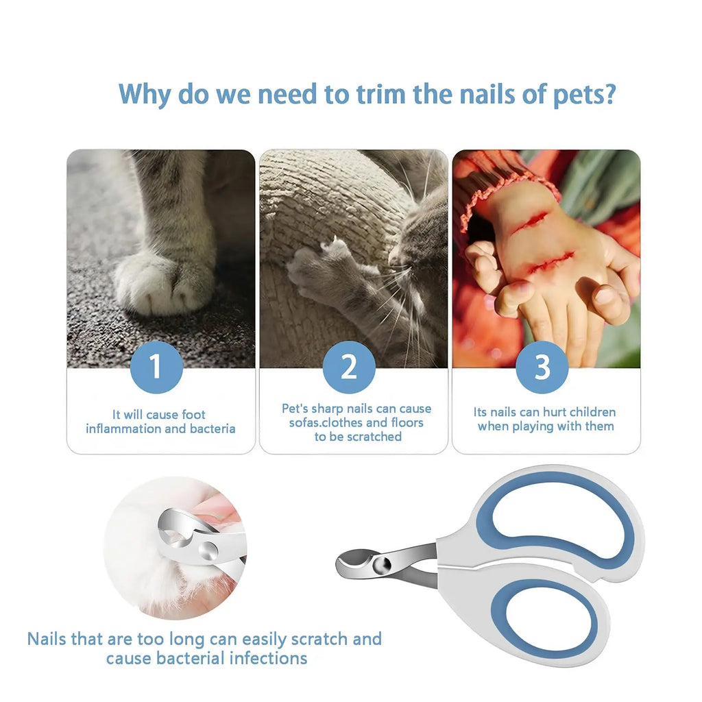 Cats Dogs Pets Nail Clippers Trimmers Rabbit Indoor Cat Safety Guard