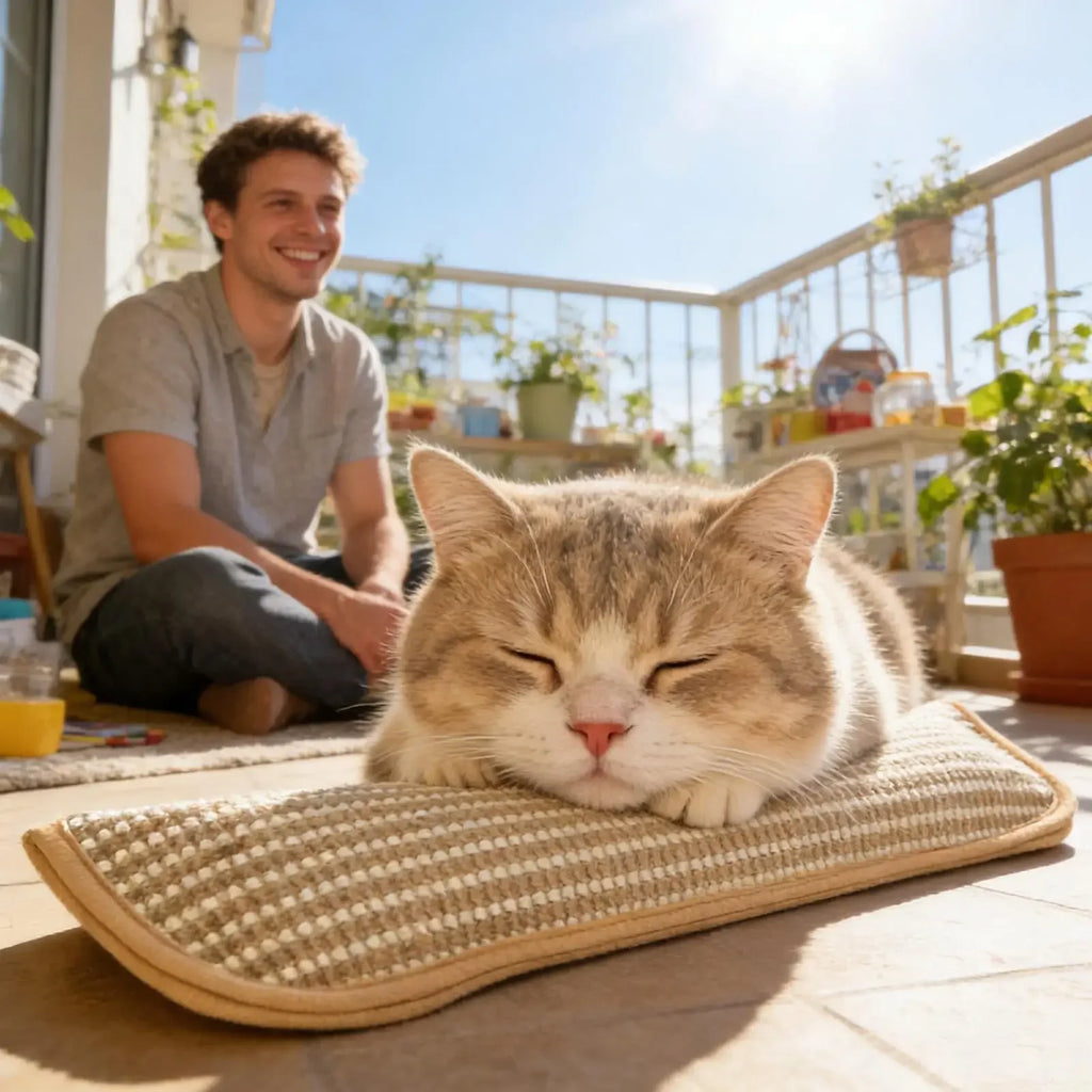 Interactive Cat Scratcher Toy with Catnip Pillow - Kitten Claw Grinder