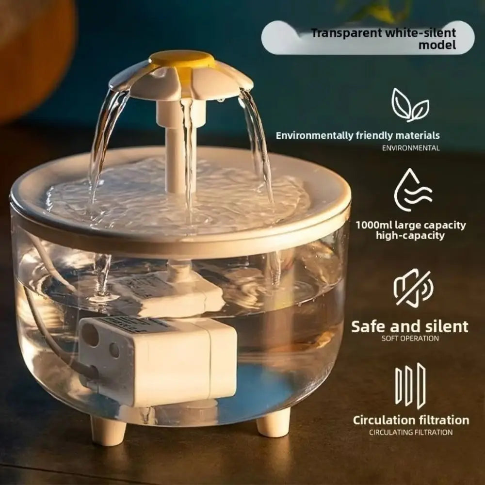 Electric Transparent Cat Fountain | See-Through Pet Fountain USA