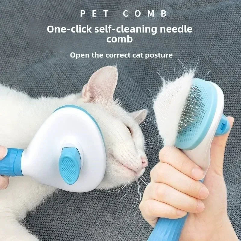 Non-Slip Pet Hair Removal Beauty Brush for Cats Dogs