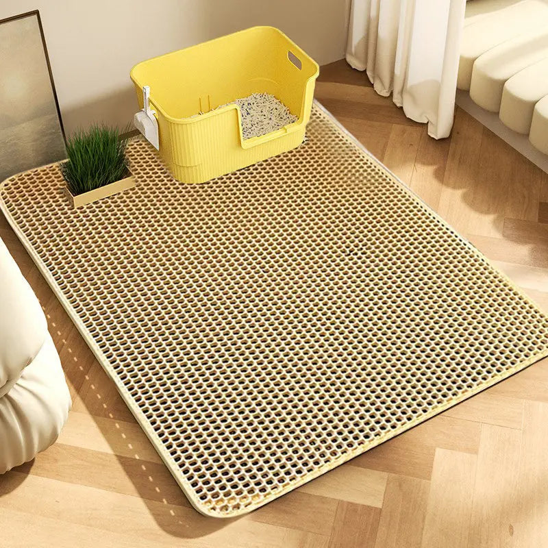 Cat Litter Mat Premium 2-Layer Sand Trapping Non-Slip Base