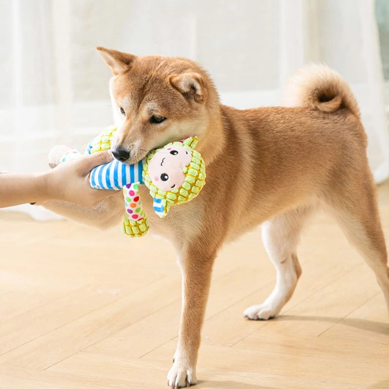 Cute Animal Puzzle Squeaky Plush Toy for Dogs & Cats