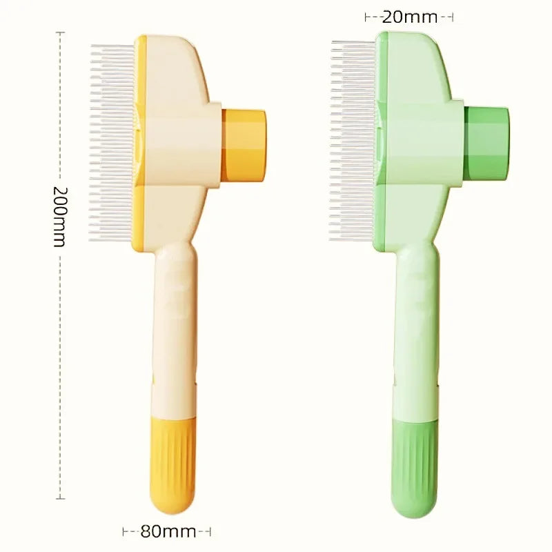 One-Button Self-Cleaning Dog Cat Hair Remover Comb