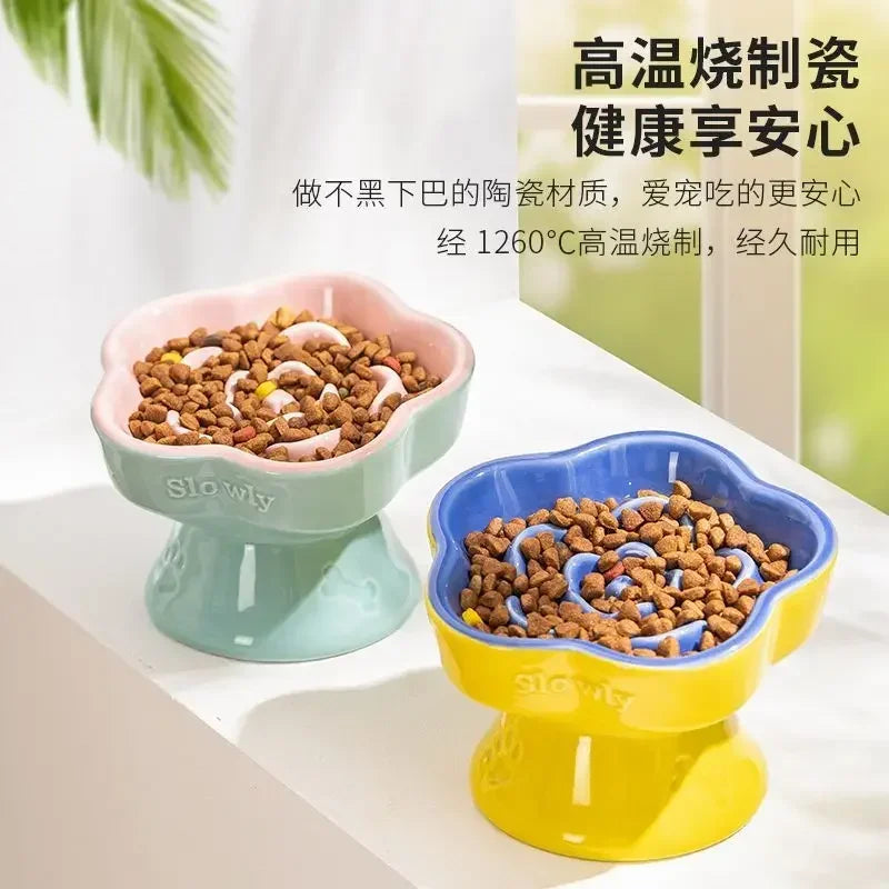 Ceramic Slow Feeder Bowl Anti-Choking Pets