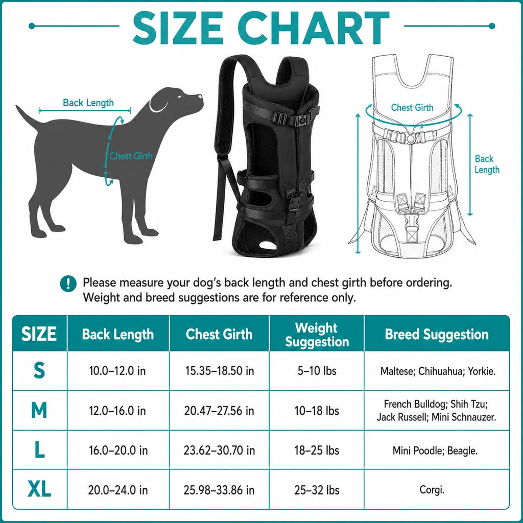 Front Travel Pet Backpack Carrier for Small Dogs