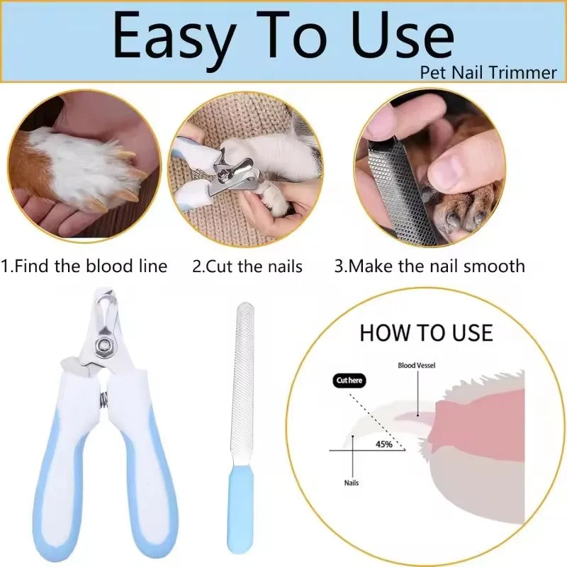 Pet Nail Clipper Claw Care Grooming Tool for Dogs Cats