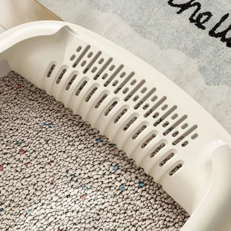 Anti-Splash Cat Litter Box Bedpan Kitten Sandbox Daily Supplies