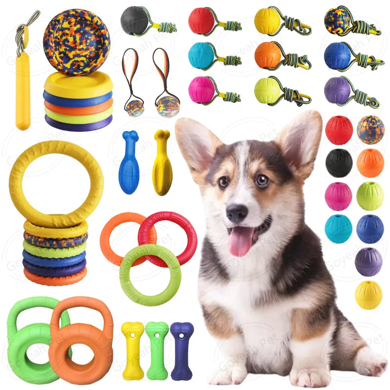EVA Dog Chew Ball Rope Toy Outdoor Floating Summer Fun