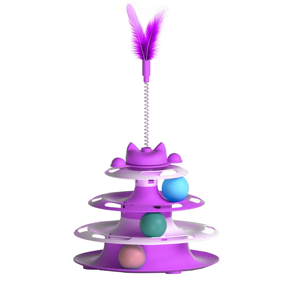Interactive Turntable Teaser Wand Toy for Cats | PawJoyKwT