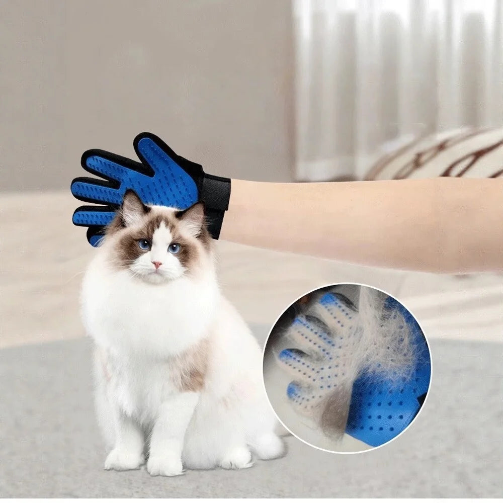 Pet Glove Cat Grooming Deshedding Brush Comb Dogs Bath Hair Remover Massage