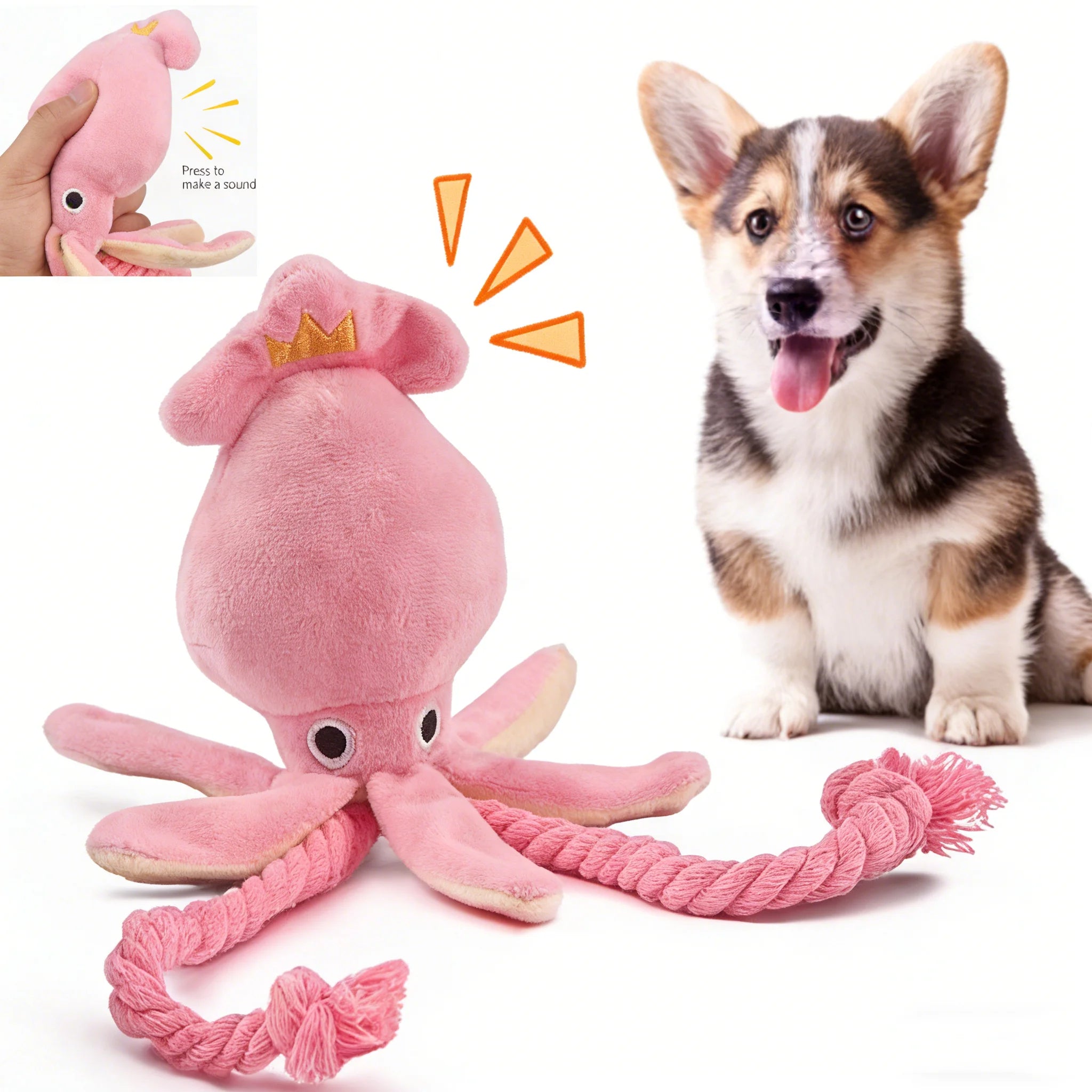 Interactive Cotton Rope Octopus Chew Toy for Dogs & Cats