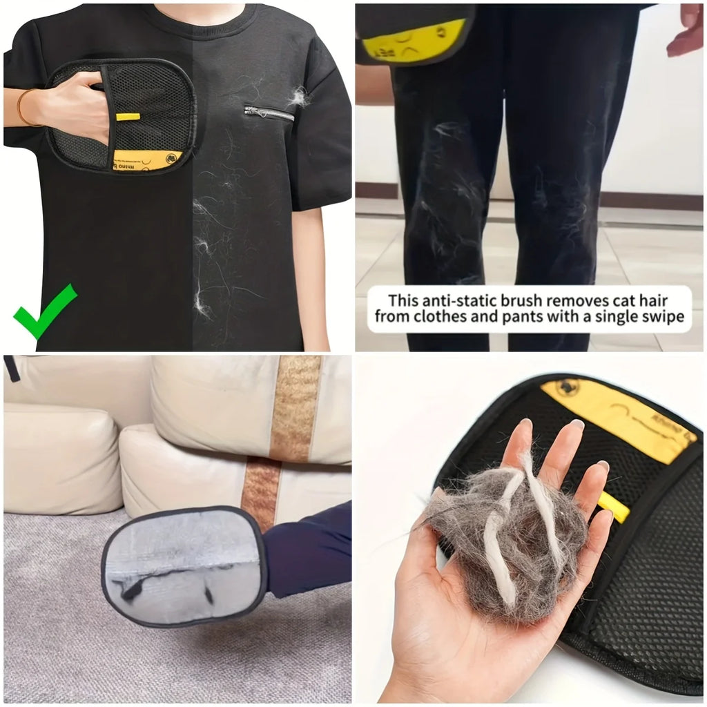 Pet Hair Removal Glove Brush Cat Dog Grooming Sofa Carpet Cleaner