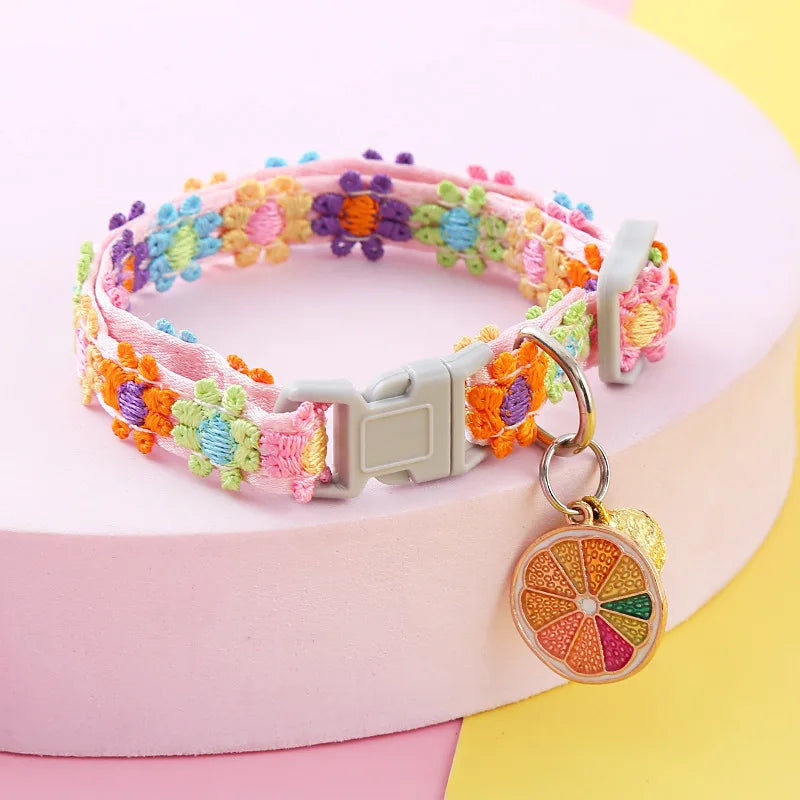 Elastic Adjustable Cat Collar Small Dog Decoration Pet