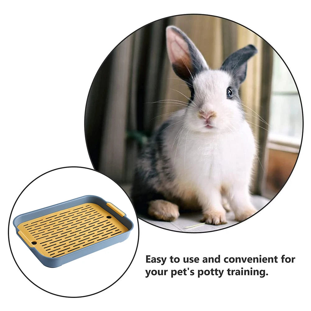 Small Pet Litter Box for Rabbits Hamsters Ferrets Guinea Pigs