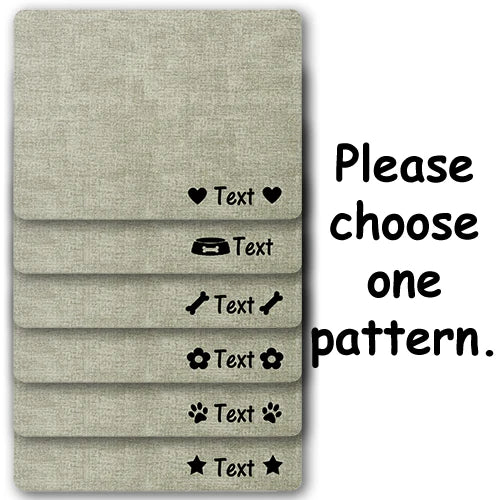 Personalized Custom Name Dog Cat Food Mat Foldable Washable
