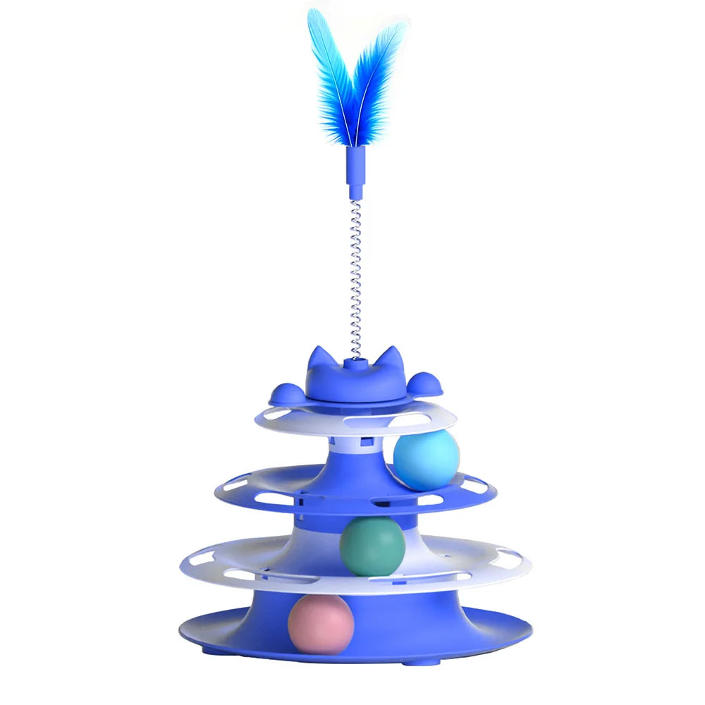 Interactive Turntable Teaser Wand Toy for Cats | PawJoyKwT