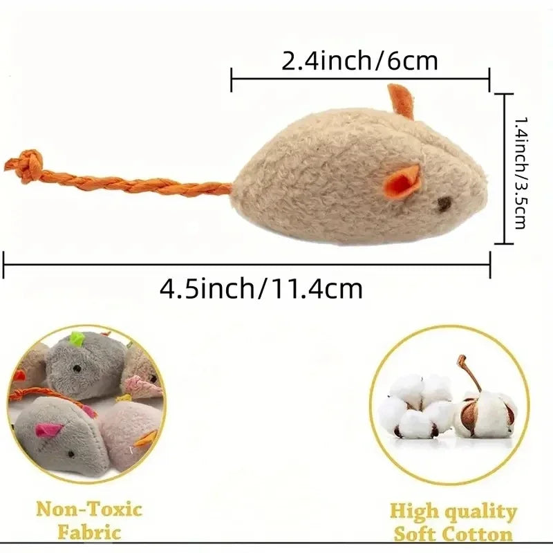 Interactive Plush Rat Set Toy for Cats | PawJoyKwT