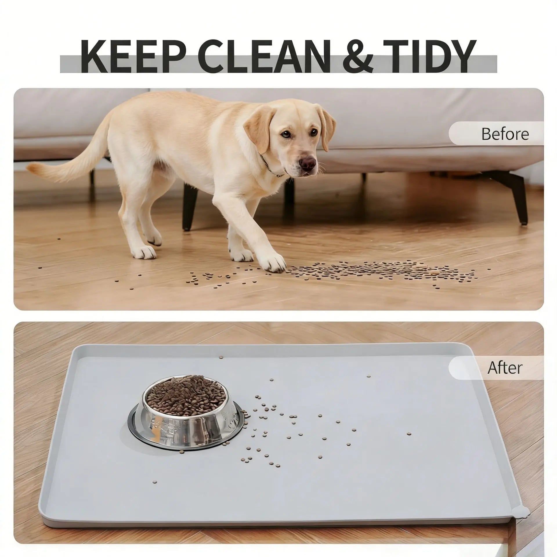 Waterproof Non-Slip Silicone Pet Feeding Mat for Dogs