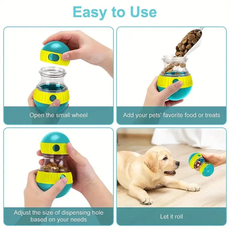 Interactive Dog Snack Dispenser Toy Slow Feeder Plastic Pet Toy