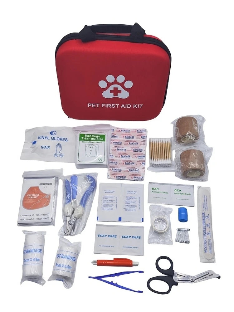 Pet First Aid Kit Emergency Survival Supplies for Dogs Reptiles