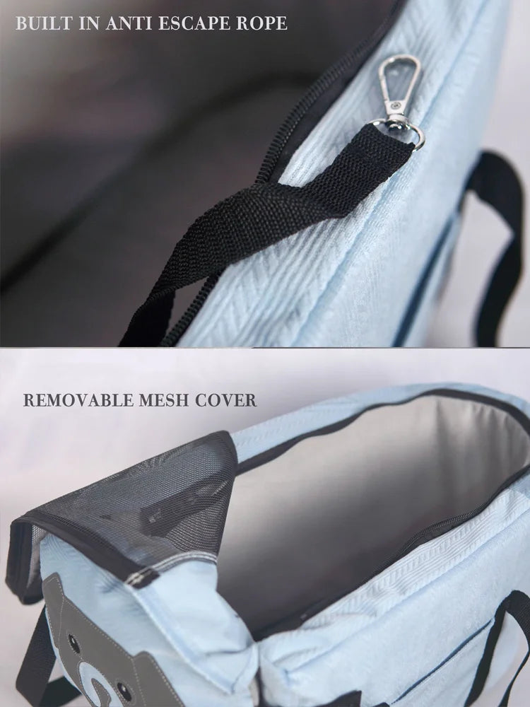 Pet Carrier Backpack Car Seat Travel Bag Dogs Cats Safety Portable