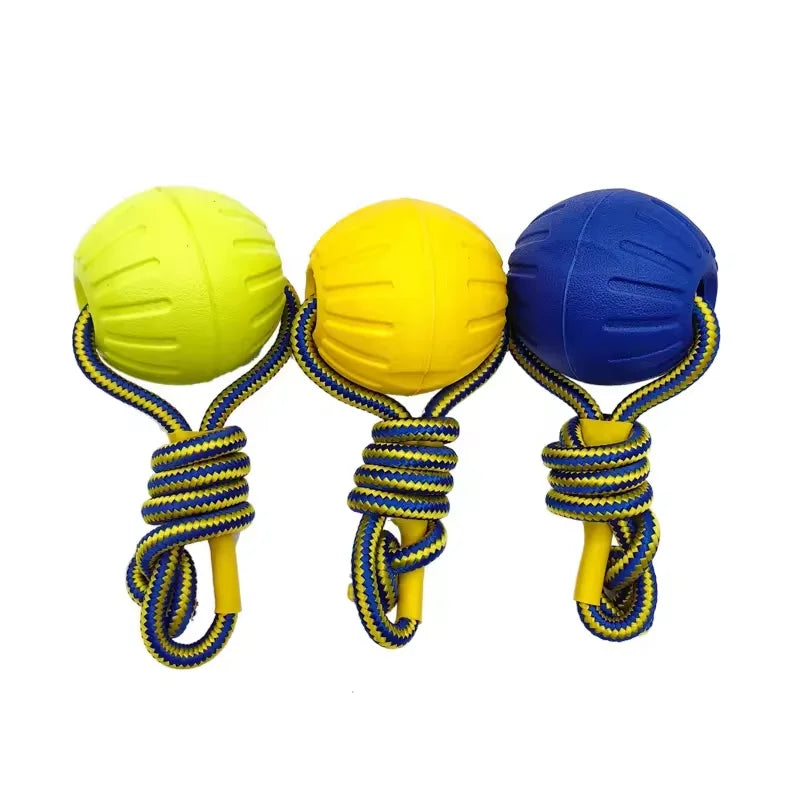 EVA Dog Chew Ball Rope Toy Outdoor Floating Summer Fun
