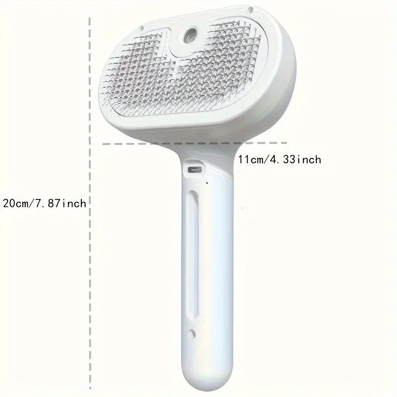 Hydrating Mist Pet Grooming Comb Hair Remover Brush Dogs Cats