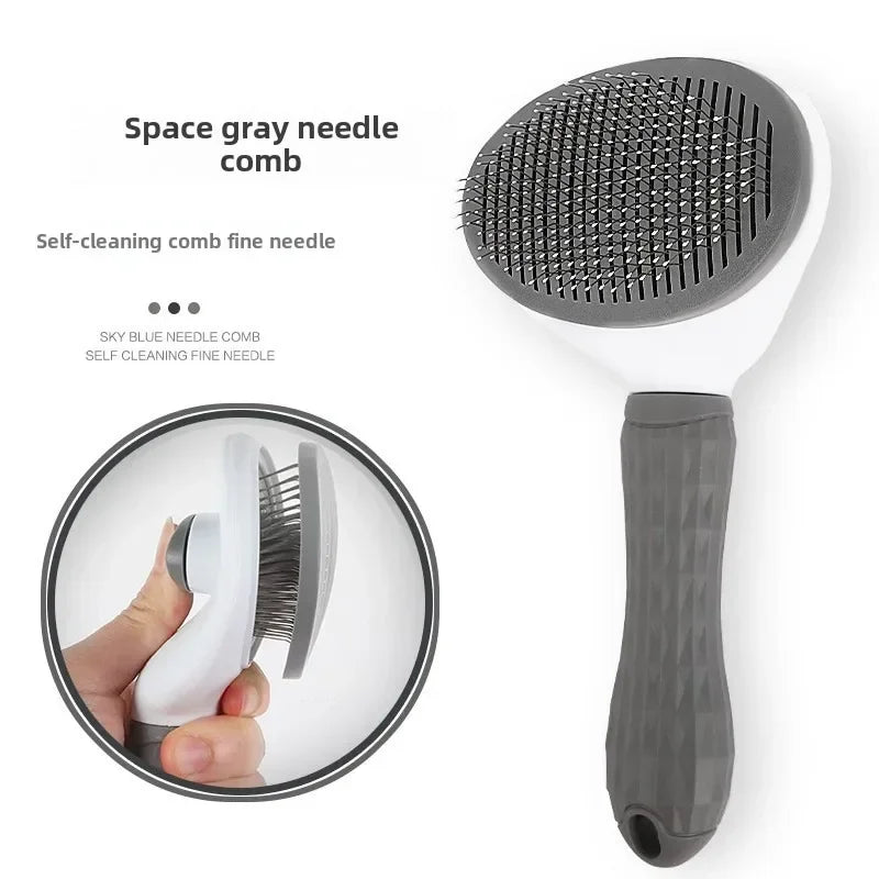 Non-Slip Pet Hair Removal Beauty Brush for Cats Dogs