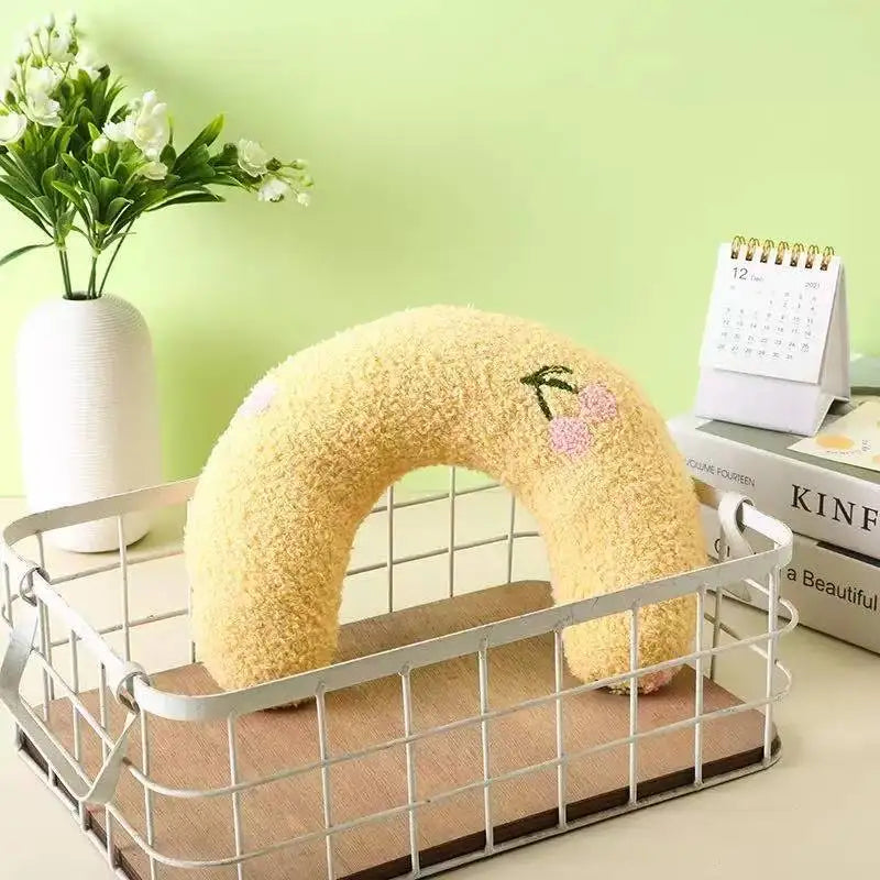 U Shape Plush Pillow Calming Sleep Companion for Pets